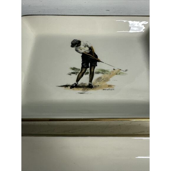 Vintage 1960 Delano Studios Setauket THE GOlFERS PRAYER Dish Trays GOLF Gift - Picture 3 of 7